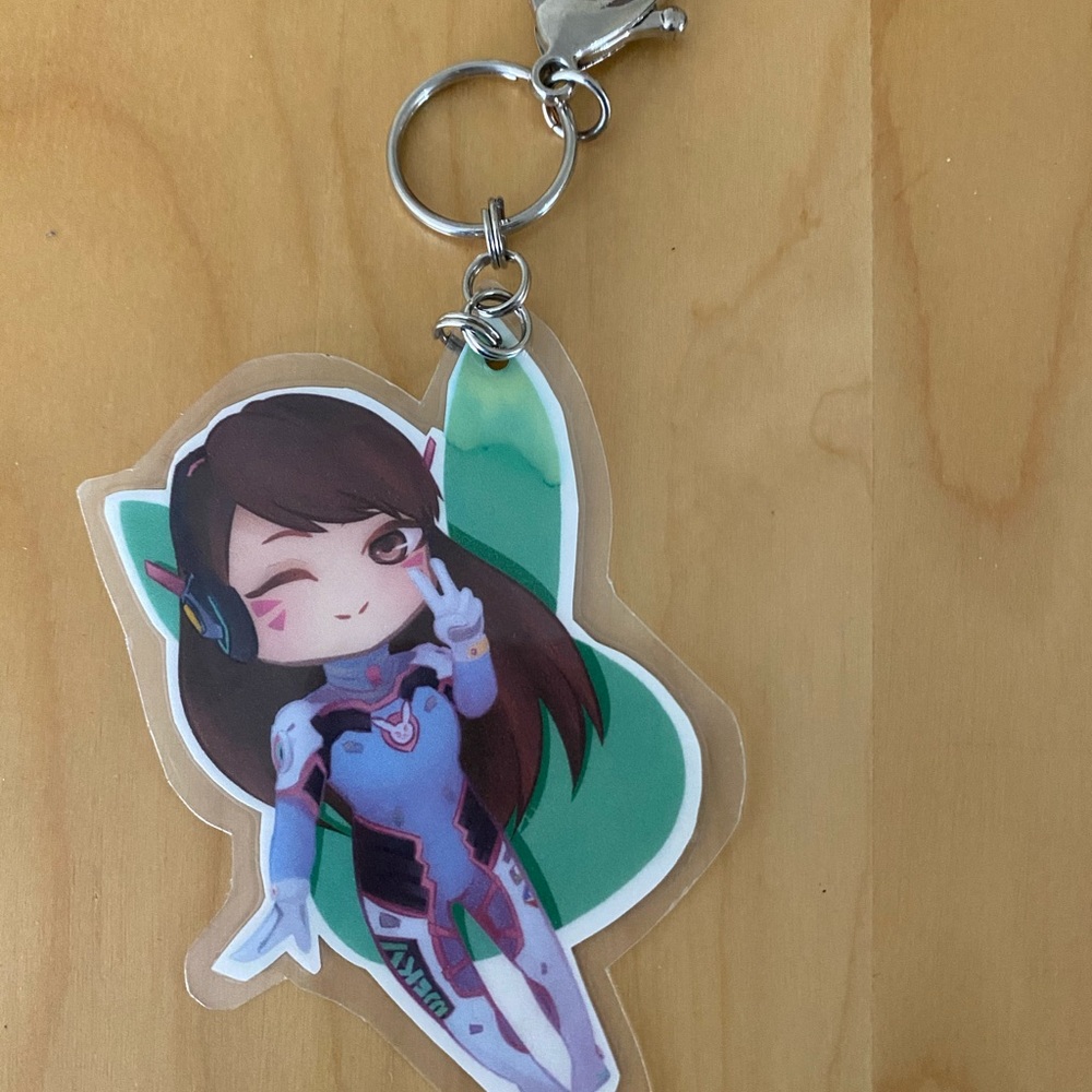 DVA laminated keychain over watch